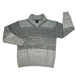 Park Slope New York 1/4 Zip Cable Knit Sweater Dark & Light Gray Men’s Size XL